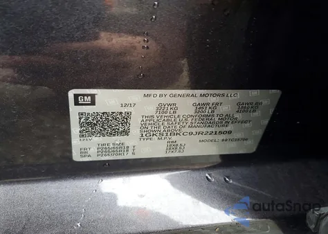 2018 GMC Yukon Slt z USA, uszkodzony, nr VIN 1GKS1BKC9JR221509